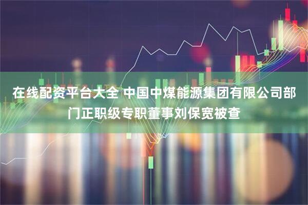 在线配资平台大全 中国中煤能源集团有限公司部门正职级专职董事刘保宽被查